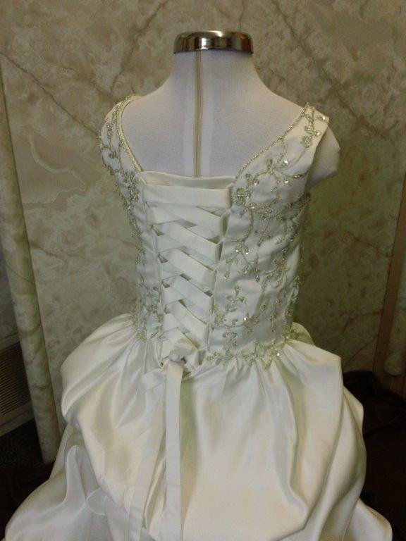 flower girl wedding dress embroidered flowers